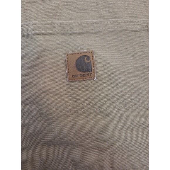Carhartt B11-CML Washed Duck Work Dungaree Pants Cotton Camel Tan Men's 44x30 - Picture 4 of 6